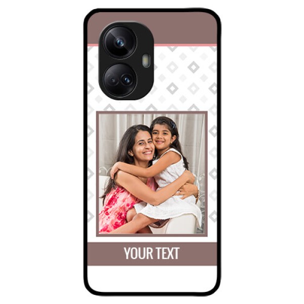Realme 10 Pro Plus 5G Photo Printing on Glass Case - Simple Diamond Design