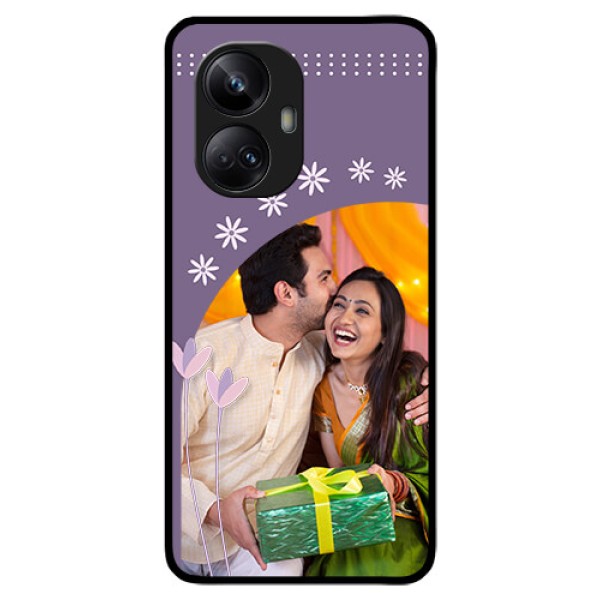 Realme 10 Pro Plus 5G Custom Glass Mobile Case - Lavender flowers design