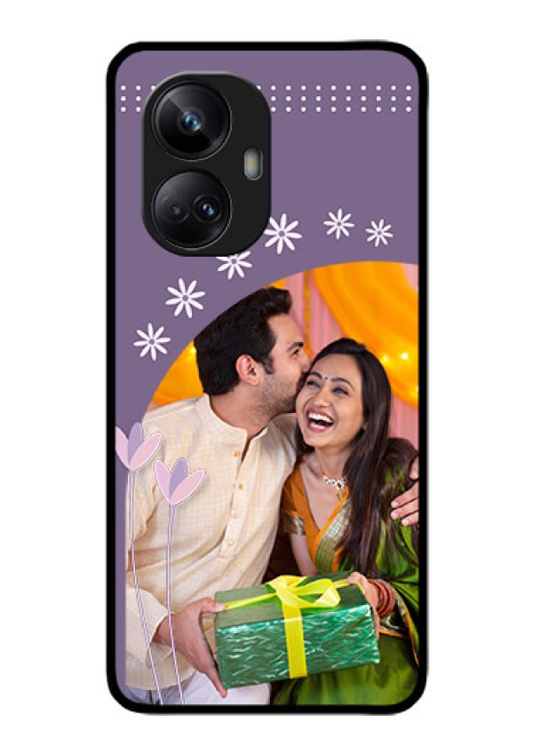 Realme 10 Pro Plus 5G Custom Glass Mobile Case - Lavender flowers design
