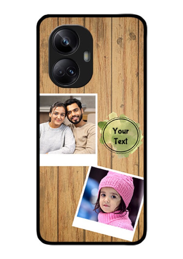 Realme 10 Pro Plus 5G Custom Glass Phone Case - Wooden Texture Design