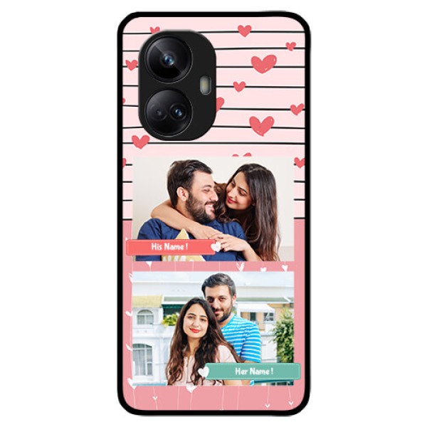 Realme 10 Pro Plus 5G Custom Glass Mobile Case - Photo with Heart Design