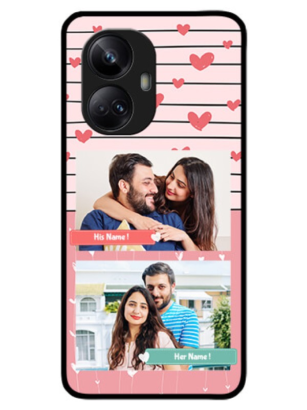 Custom Realme 10 Pro Plus 5G Custom Glass Mobile Case - Photo with Heart Design