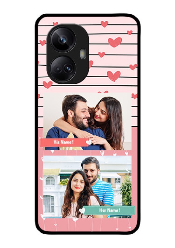 Realme 10 Pro Plus 5G Custom Glass Mobile Case - Photo with Heart Design