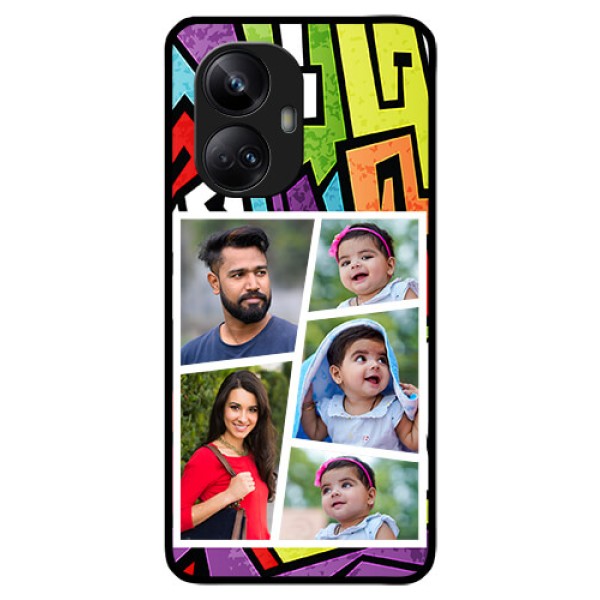 Realme 10 Pro Plus 5G Custom Glass Phone Case - Graffiti pattern Design