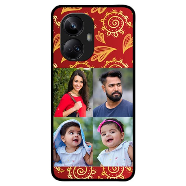 Realme 10 Pro Plus 5G Photo Printing on Glass Case - 4 Image Traditional Design Realme 10 Pro Plus 5G Photo Printing on Glass Case - 4 Image Traditional Design