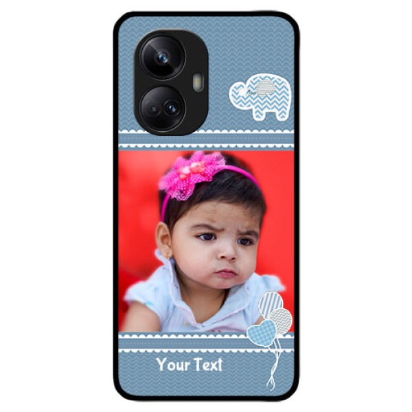 Realme 10 Pro Plus 5G Photo Printing on Glass Case - with Kids Pattern Design Realme 10 Pro Plus 5G Photo Printing on Glass Case - with Kids Pattern Design