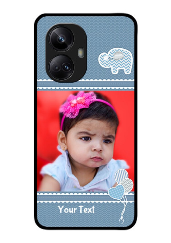Realme 10 Pro Plus 5G Photo Printing on Glass Case - with Kids Pattern Design