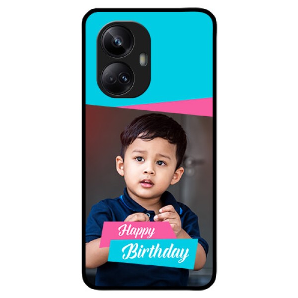 Realme 10 Pro Plus 5G Personalized Glass Phone Case - Image Holder with 2 Color Design