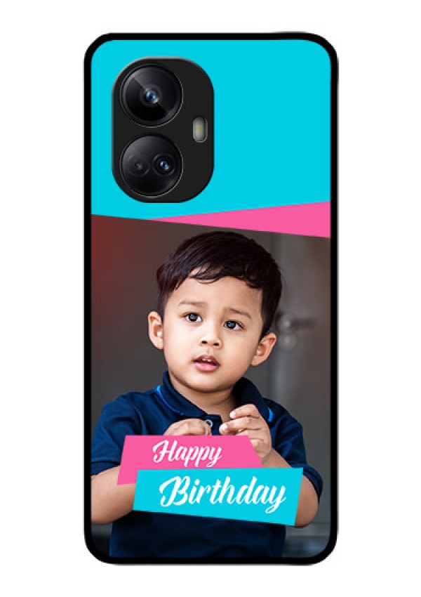 Realme 10 Pro Plus 5G Personalized Glass Phone Case - Image Holder with 2 Color Design
