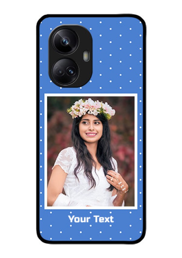 Realme 10 Pro Plus 5G Photo Printing on Glass Case - Polka dots design