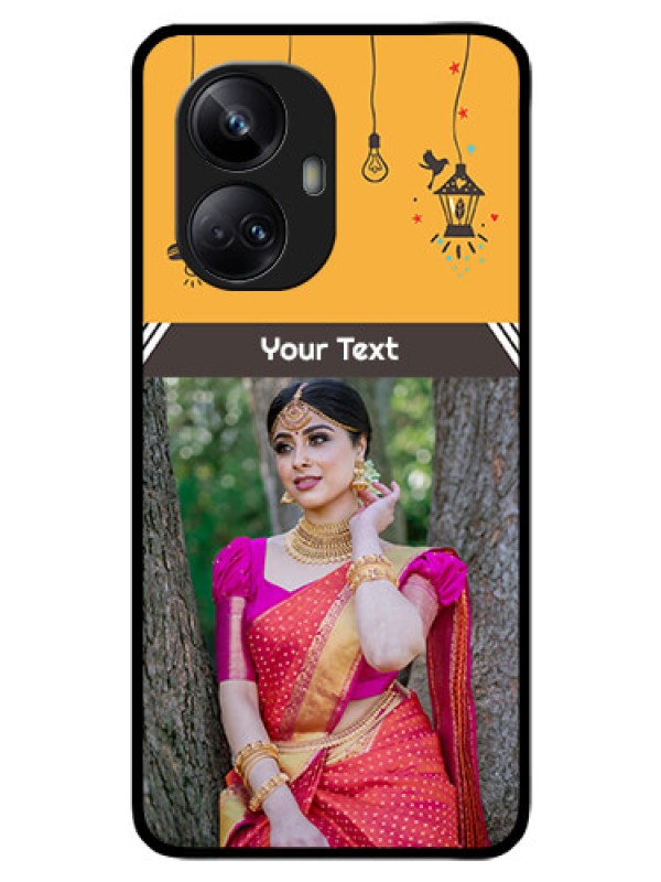 Custom Realme 10 Pro Plus 5G Custom Glass Mobile Case - with Family Picture and Icons