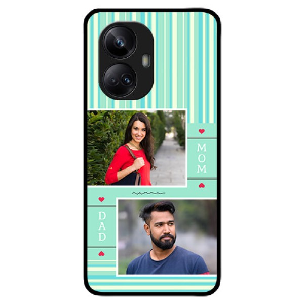 Realme 10 Pro Plus 5G Custom Glass Phone Case - Mom & Dad Pic Design