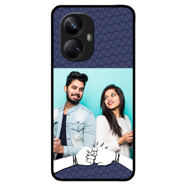Realme 10 Pro Plus 5G Photo Printing on Glass Case - with Best Friends Design Realme 10 Pro Plus 5G Photo Printing on Glass Case - with Best Friends Design