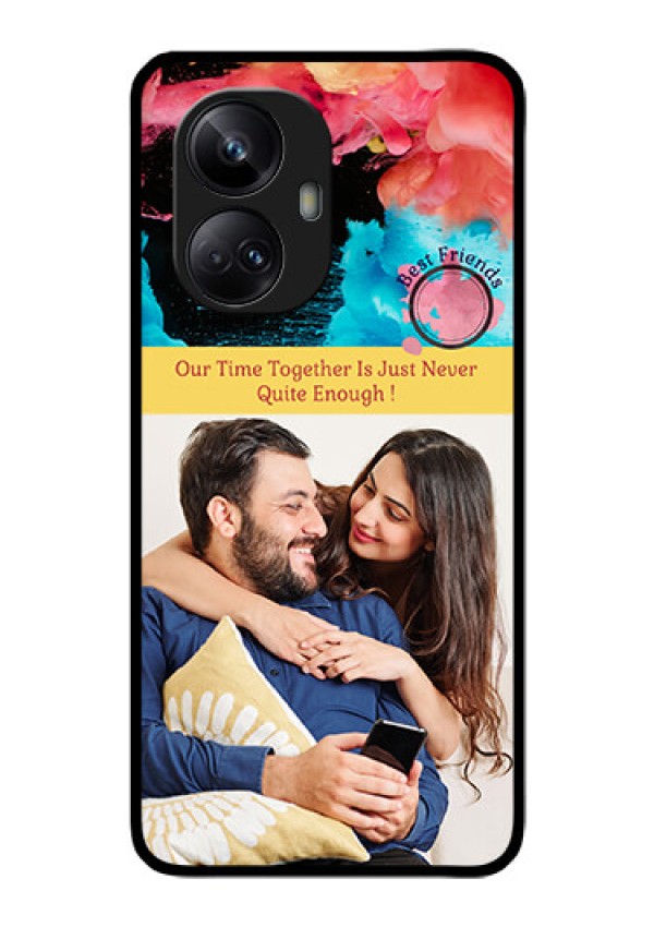 Realme 10 Pro Plus 5G Custom Glass Mobile Case - Quote with Acrylic Painting Design