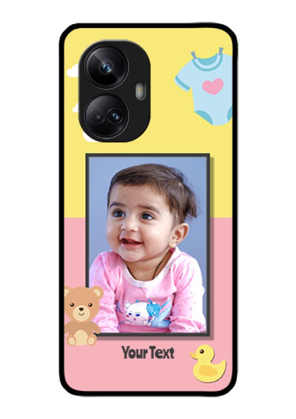 Realme 10 Pro Plus 5G Photo Printing on Glass Case - Kids 2 Color Design