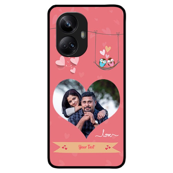 Realme 10 Pro Plus 5G Personalized Glass Phone Case - Peach Color Love Design Realme 10 Pro Plus 5G Personalized Glass Phone Case - Peach Color Love Design