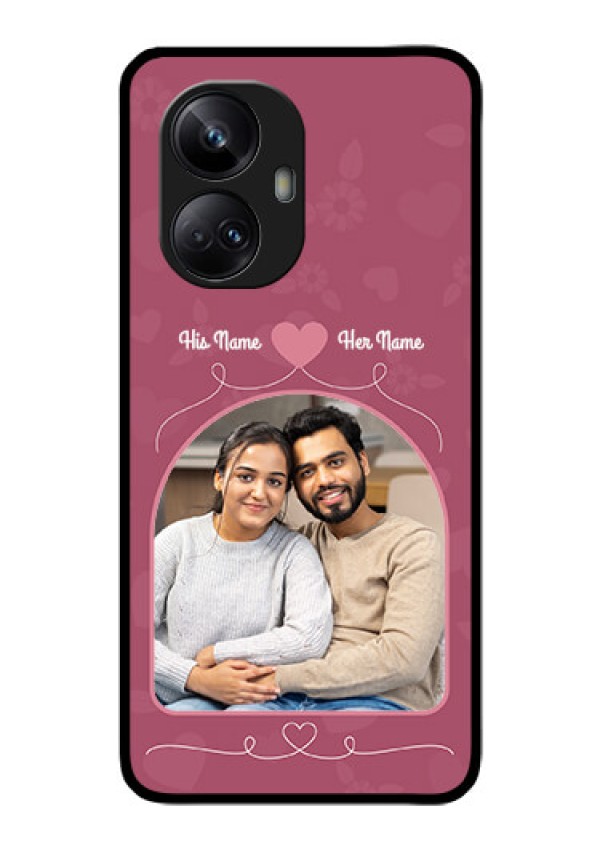 Realme 10 Pro Plus 5G Photo Printing on Glass Case - Love Floral Design