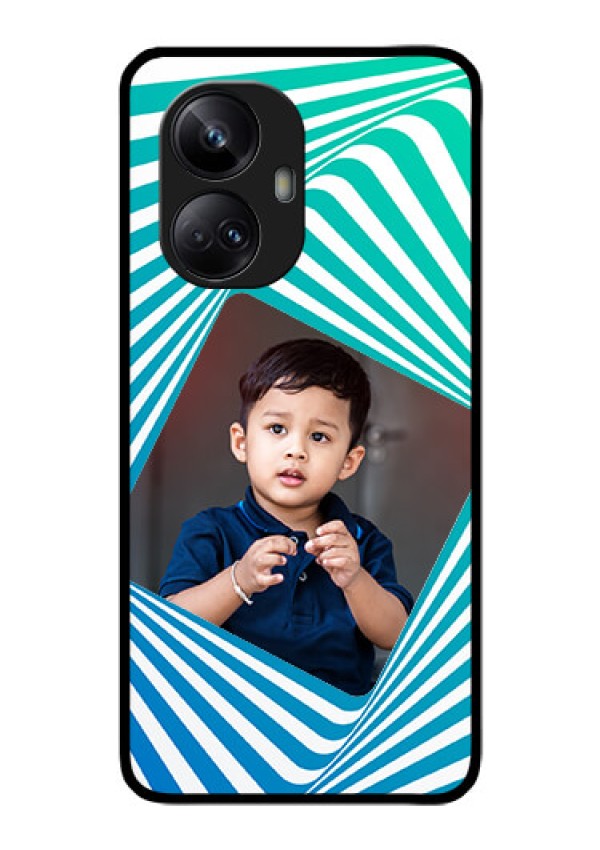 Realme 10 Pro Plus 5G Personalized Glass Phone Case - Abstract Spiral Design