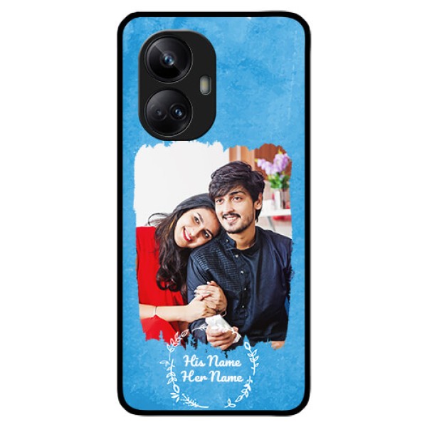 Realme 10 Pro Plus 5G Custom Glass Phone Case - Blue Color Vintage Design Realme 10 Pro Plus 5G Custom Glass Phone Case - Blue Color Vintage Design