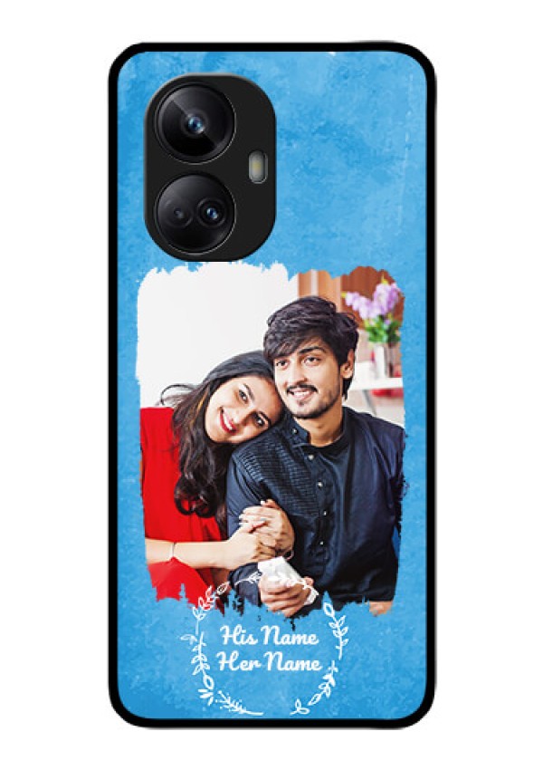 Realme 10 Pro Plus 5G Custom Glass Phone Case - Blue Color Vintage Design