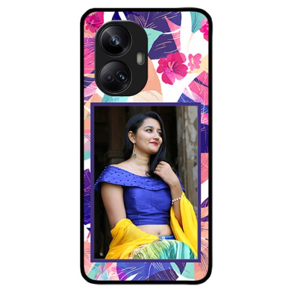 Realme 10 Pro Plus 5G Custom Glass Mobile Case - Abstract Floral Design