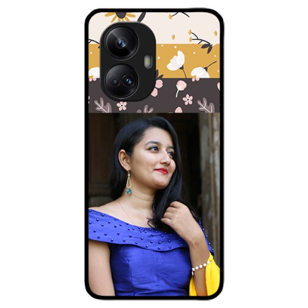 Realme 10 Pro Plus 5G Custom Glass Phone Case - Stylish Floral Design