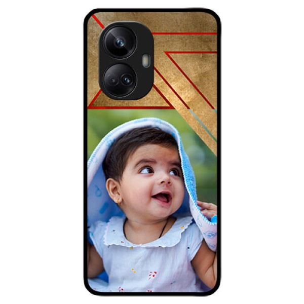 Realme 10 Pro Plus 5G Personalized Glass Phone Case - Gradient Abstract Texture Design