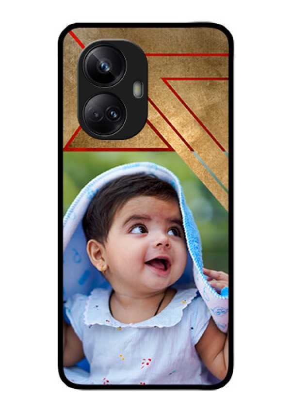 Realme 10 Pro Plus 5G Personalized Glass Phone Case - Gradient Abstract Texture Design