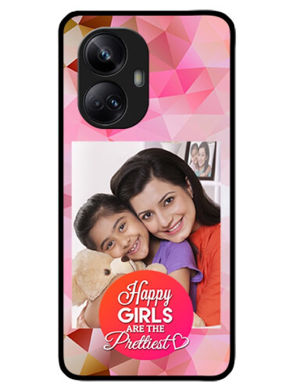 Custom Realme 10 Pro Plus 5G Photo Printing on Glass Case - Abstract Triangle Design