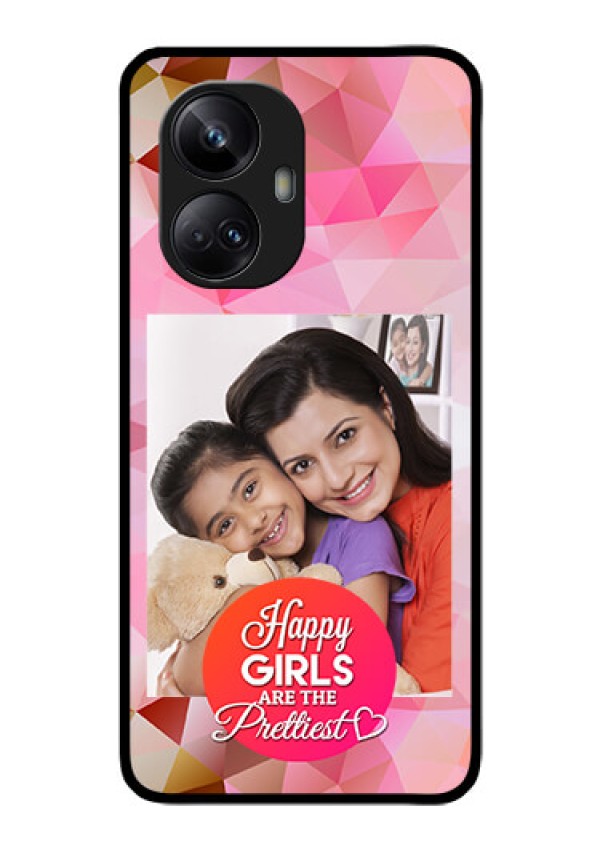 Realme 10 Pro Plus 5G Photo Printing on Glass Case - Abstract Triangle Design