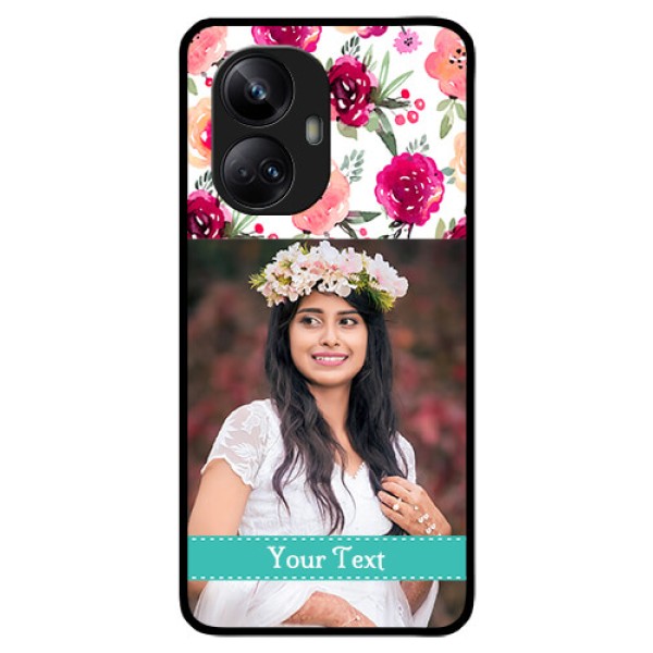 Realme 10 Pro Plus 5G Custom Glass Phone Case - Watercolor Floral Design