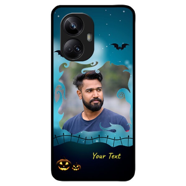 Realme 10 Pro Plus 5G Custom Glass Phone Case - Halloween frame design