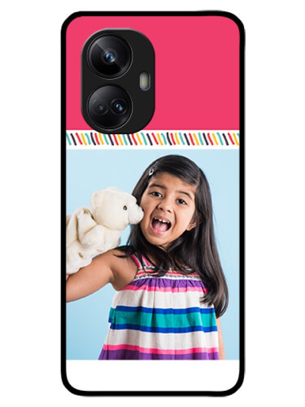 Custom Realme 10 Pro Plus 5G Personalized Glass Phone Case - Line art design