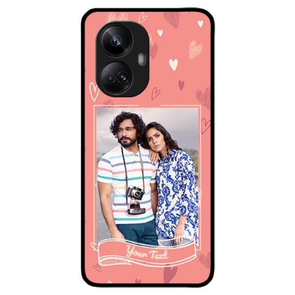 Realme 10 Pro Plus 5G Custom Glass Phone Case - Love doodle art Design