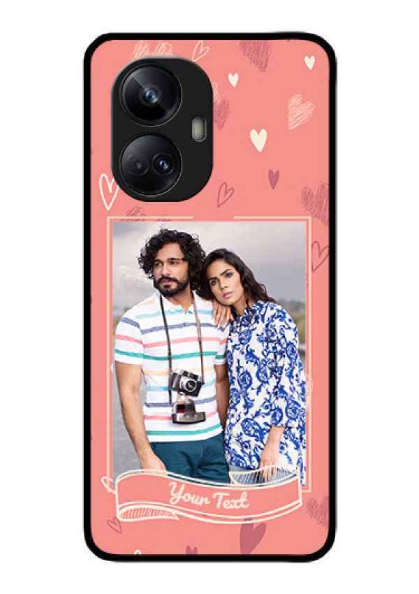Realme 10 Pro Plus 5G Custom Glass Phone Case - Love doodle art Design