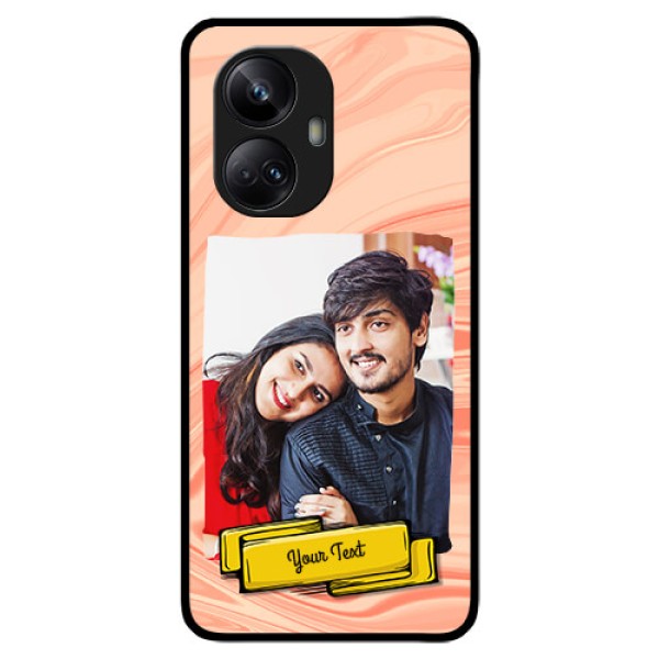 Realme 10 Pro Plus 5G Personalized Glass Phone Case - Marble Texture Design