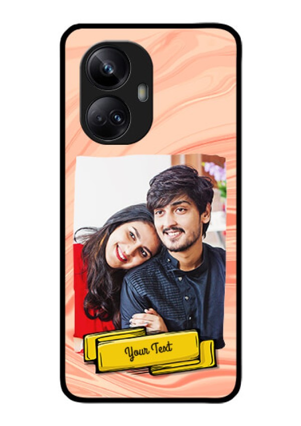 Realme 10 Pro Plus 5G Personalized Glass Phone Case - Marble Texture Design