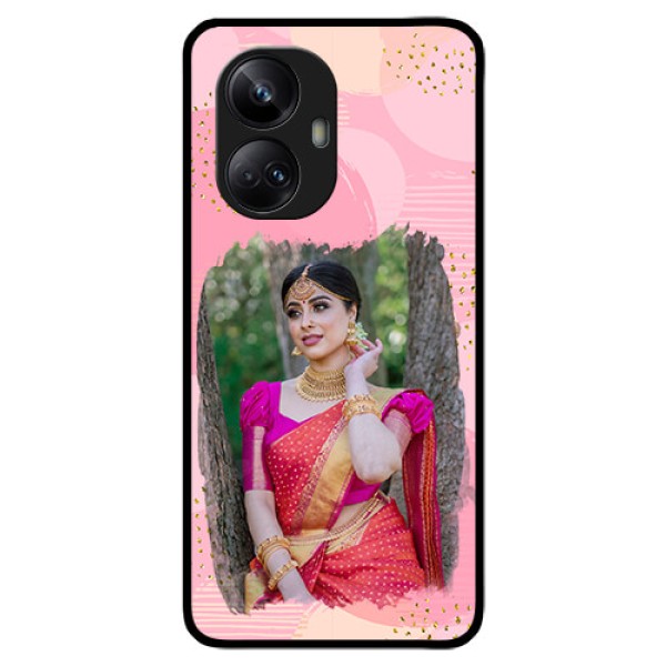 Realme 10 Pro Plus 5G Personalized Glass Phone Case - Gold Glitter Splash Design Realme 10 Pro Plus 5G Personalized Glass Phone Case - Gold Glitter Splash Design