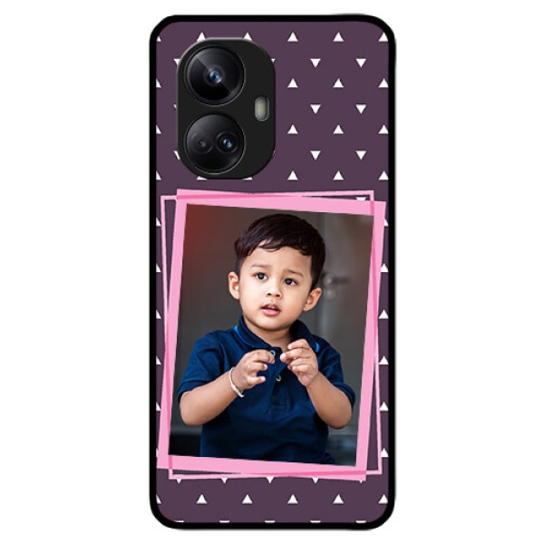 Realme 10 Pro Plus 5G Custom Glass Mobile Case - Triangle Pattern Dotted Design Realme 10 Pro Plus 5G Custom Glass Mobile Case - Triangle Pattern Dotted Design