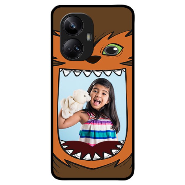 Realme 10 Pro Plus 5G Photo Printing on Glass Case - Owl Monster Back Case Design Realme 10 Pro Plus 5G Photo Printing on Glass Case - Owl Monster Back Case Design
