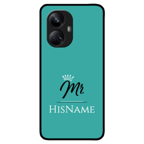 Realme 10 Pro Plus 5G Custom Glass Phone Case Mr with Name