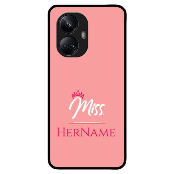 Realme 10 Pro Plus 5G Custom Glass Phone Case Mrs with Name