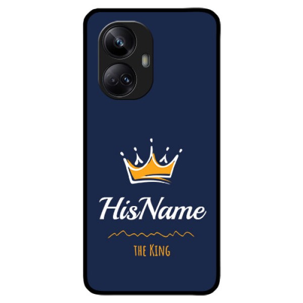 Realme 10 Pro Plus 5G Glass Phone Case King with Name