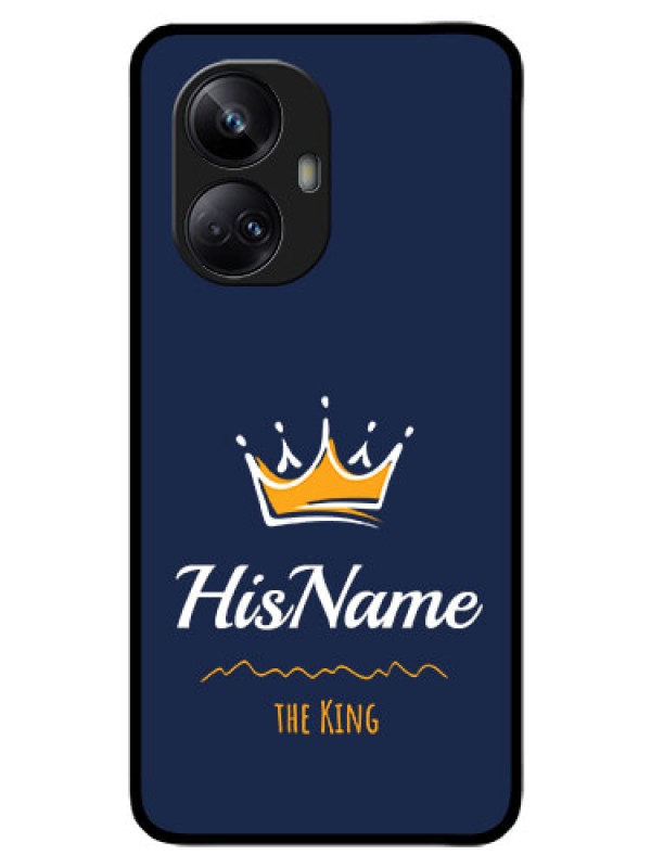 Custom Realme 10 Pro Plus 5G Glass Phone Case King with Name