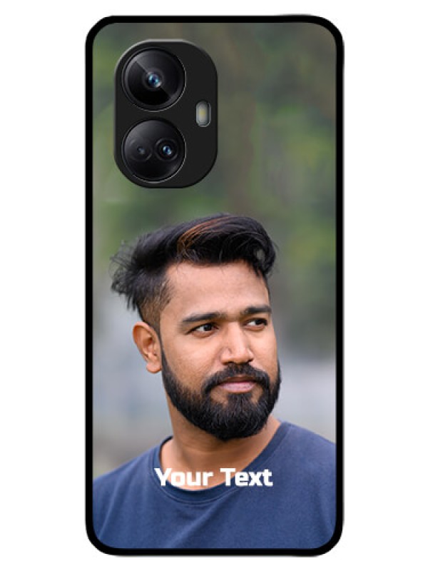 Custom Realme 10 Pro Plus 5G Glass Mobile Cover: Photo with Text