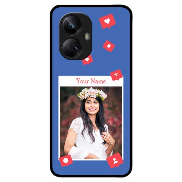 Realme 10 Pro Plus 5G Custom Glass Phone Case - Like Share And Comment Design Realme 10 Pro Plus 5G Custom Glass Phone Case - Like Share And Comment Design