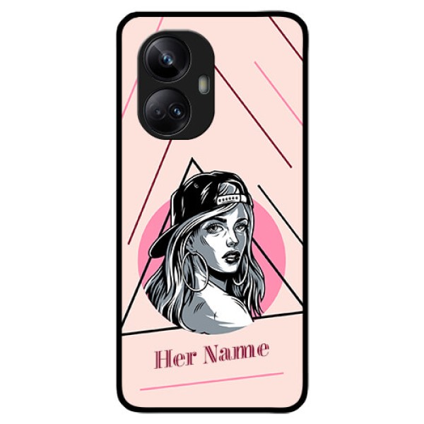Realme 10 Pro Plus 5G Personalized Glass Phone Case - Rockstar Girl Design