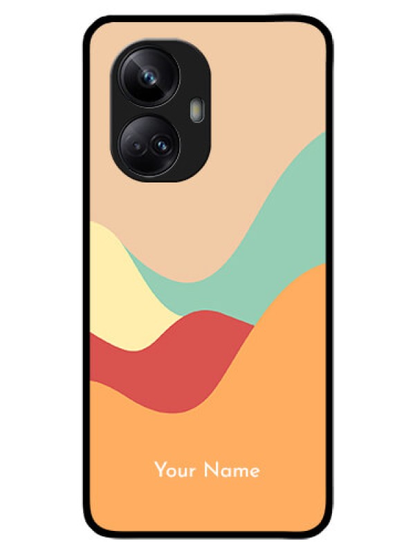 Custom Realme 10 Pro Plus 5G Personalized Glass Phone Case - Ocean Waves Multi-colour Design