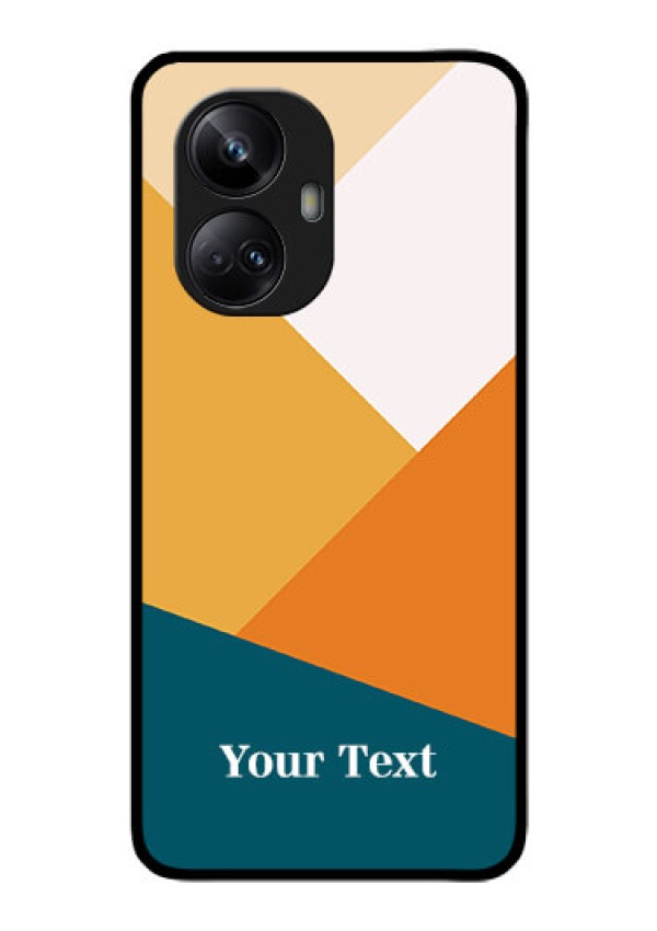 Realme 10 Pro Plus 5G Personalized Glass Phone Case - Stacked Multi-colour Design