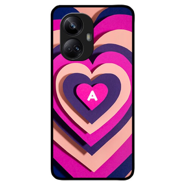 Realme 10 Pro Plus 5G Custom Glass Mobile Case - Cute Heart Pattern Design Realme 10 Pro Plus 5G Custom Glass Mobile Case - Cute Heart Pattern Design